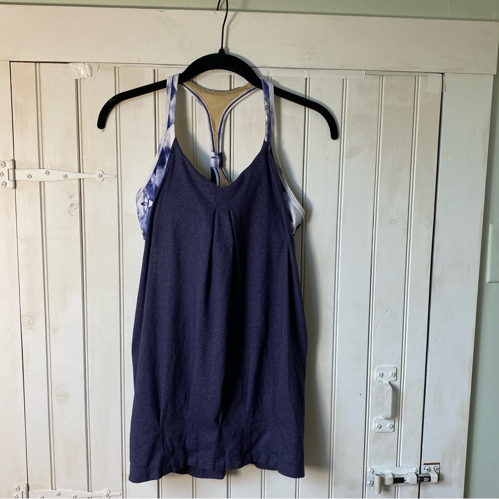 Lululemon Women's Practice Freely Tank Top Size 6 Heathered Deep Indigo - Picture 8 of 8